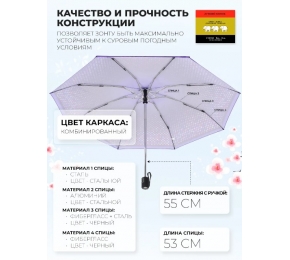 Зонт Три слона L4801-6 карманный