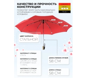 Зонт Три слона 106-1 "Набивной рисунок "