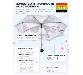Зонт Три слона L4835-3 карманный