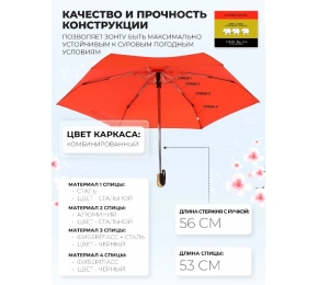 Зонт Три слона L4605-1 карманный